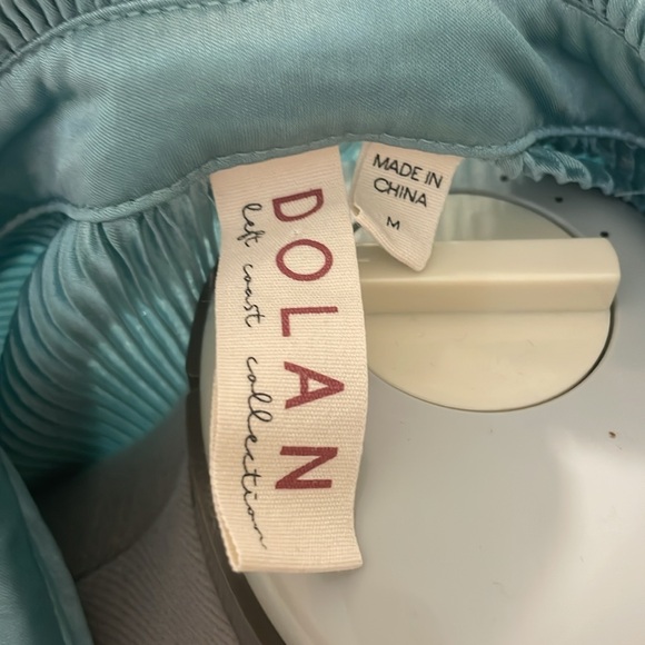 Anthropologie Dolan Lettuce Hem Button Down Top green blue Size Medium - Picture 9 of 9